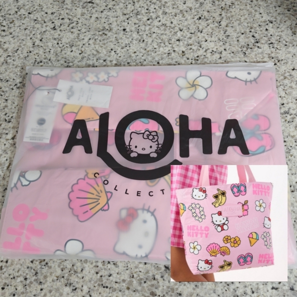 Aloha Collection Hello Kitty Kitty Day Tripper (Black on pink)